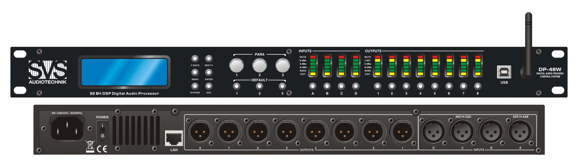 SVS Audiotechnik DP-48W Цифровой процессор: 4 входа 8 выходов в Майкопе
