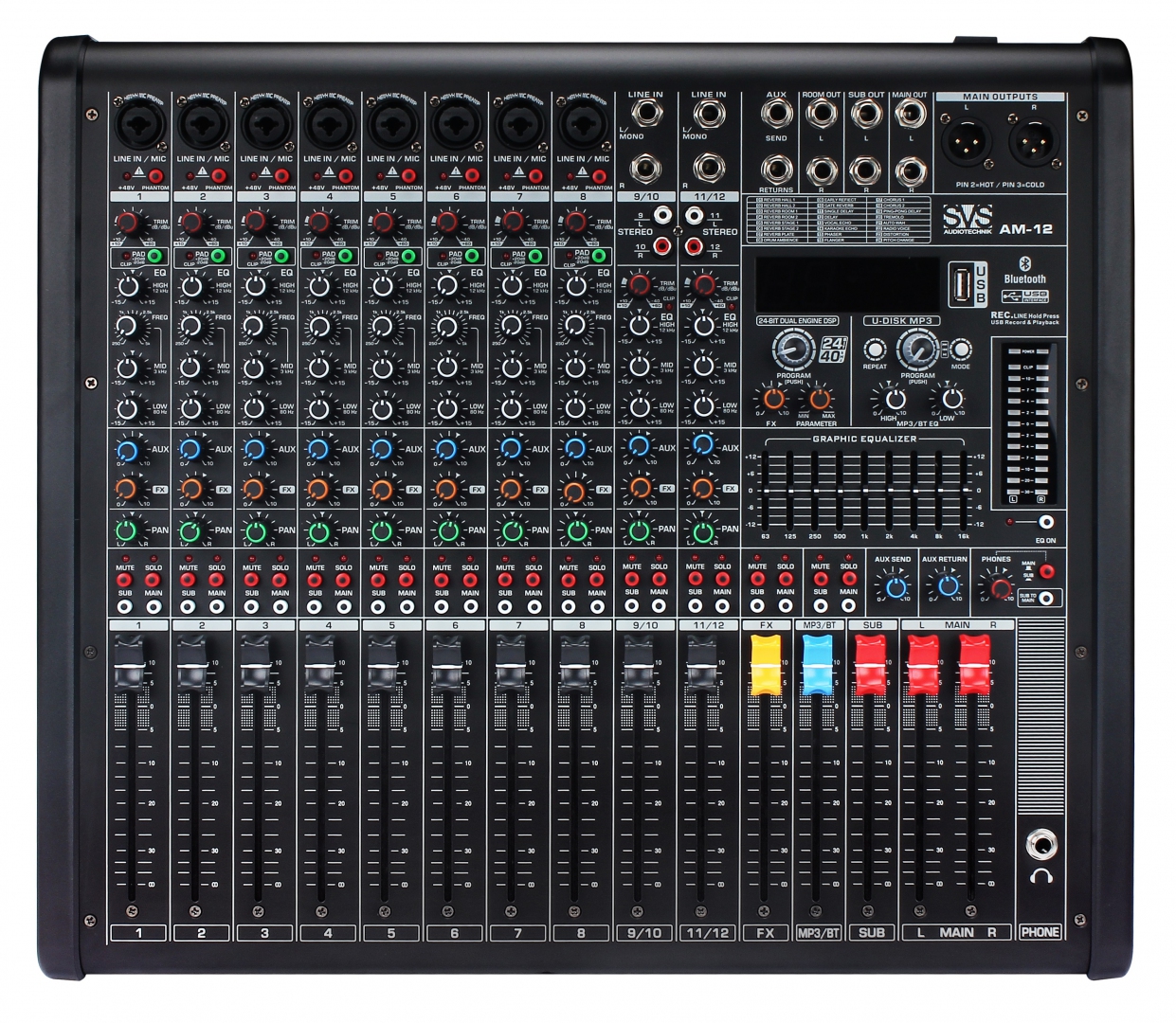 SVS Audiotechnik mixers AM-12 Микшерный пульт аналоговый, 12-канальный в Майкопе