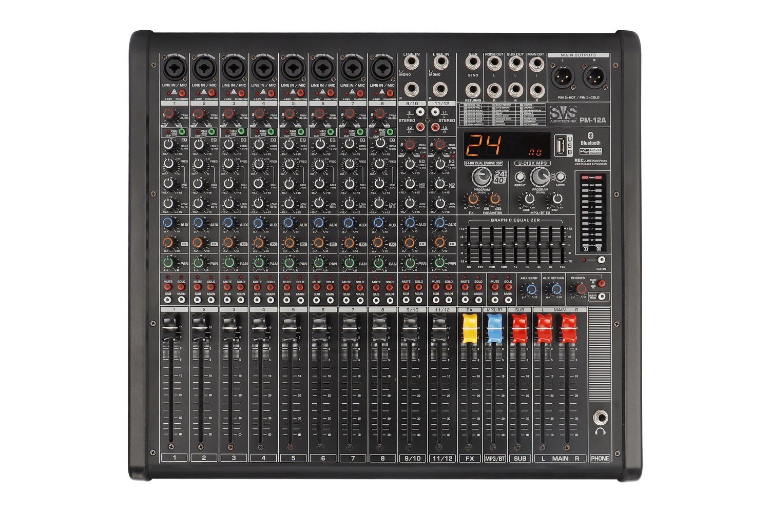 SVS Audiotechnik mixers PM-12A Активный аналоговый микшерный пульт, 12-канальный в Майкопе